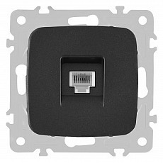 Розетка телефонная rj-11 без рамки arte milano am-205 205.51-1.black